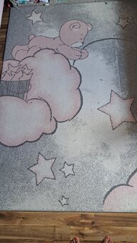 2 ružové IKEA rastúce postele + koberec - 2