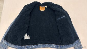 Pánska džínsová zateplená bunda LEVIS - veľkosť M - 2
