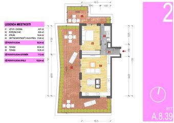 2 izbový byt 132 m2 v novostavbe Byty Medická, Košice-Terasa - 2