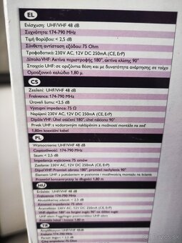 Philips SDV6222 - TV anténa izbová, FM, zisk 48 dBi - 2