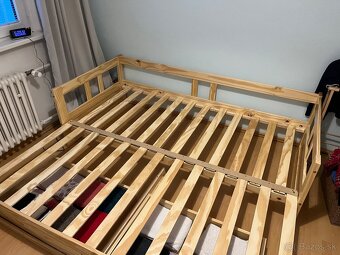 Rozkladacia drevenna postel 90x200 - 2