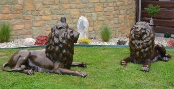 Zámecké bronzové sochy - Lvi - pár - 2