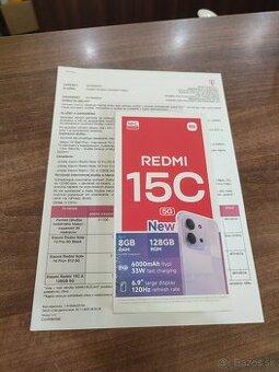 Redmi 15C 4/128GB black,zabalený,záruka 2r - 2