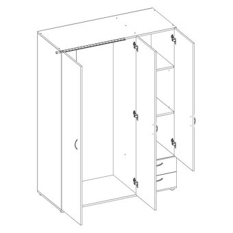 Predám šatníkovú skriňu vo výbornom stave. - 2