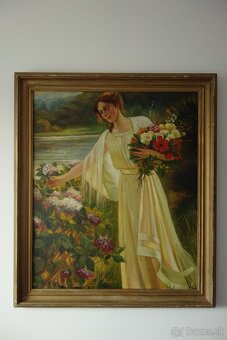 Obraz - Žena s kyticou - 2