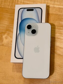 iPhone 15 Blue BATERIE 100% TOP - 2