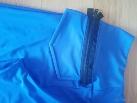 Kura collection zip flare leggings modré - 2