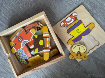 Drevene obliekacie puzzle Macko - 2