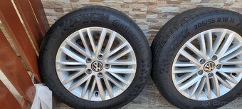 Predám originál vw disky VW r16 5x112 /Continental 205/55r16 - 2