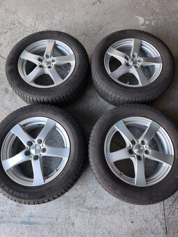 Alu disky 5x108 na Ford + zimné pneumatiky 215/60 r16 7mm - 2