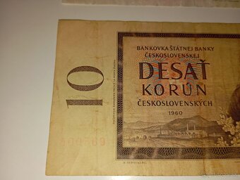 BANKOVKY 10 KČS 1960, CHYBOTISK A VZÁCNÉ SÉRIE - 2