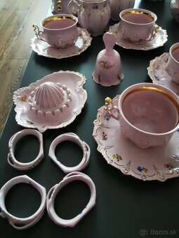 Ružová porcelánová súprava. - 2