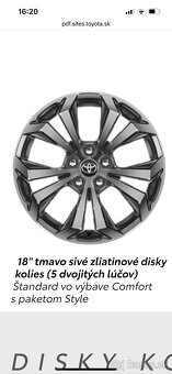 Letne pneumatiky, disky a senzory tlaku z Toyoty RAV4 2024 - 2