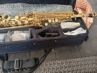 Predám nový krásny GOLD B- SOPRÁN SAXOFÓN - 2