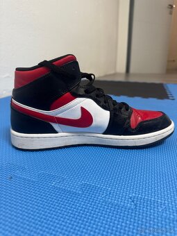Nike air jordan 1 mid WHITE BLACK RED - 2
