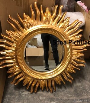luxusne zlate zrkadlo slnko 90cm - 2