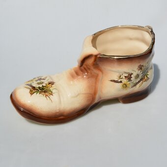 Veľká keramická  dóza / črepník - Topánka - 2