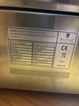 Kontaktný gril - hladké platne - Royal Catering - - 2