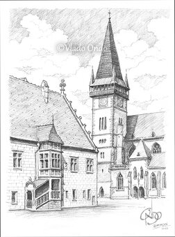 Kresby - Praha, Bratislava, Banská Štiavnica, Kremnica... - 2