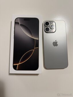 Predám Apple Iphone 16Pro Max 256gb natural titan - 2