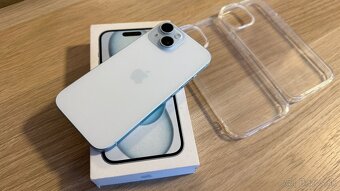 Vymenim iPhone 15 Blue 128gb + 2 obaly - 2