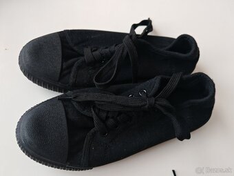 Čierne šnúrovacie plátenky - 2