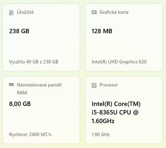 ▼DELL Latitude 5400 - 14" / i5-8365U / 8GB / SSD / ZÁR▼ - 2