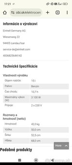 Elektrocentrála Einhell použita dokopy 5 hodín - 2