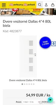 Interiérové dvere 80 ľavé NOVÉ - 2
