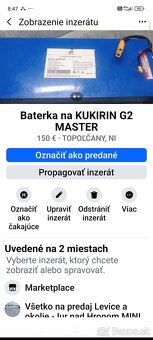 Predám baterku na el.kolobezkuG2Master - 2