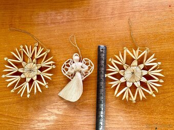 Slamené ozdoby na stromcek - 2