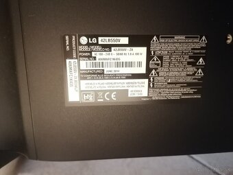 Predam televízor LG42LB550V - 2