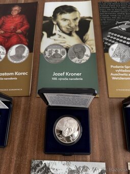 Strieborne 10€ a 20€ mince proof - 2