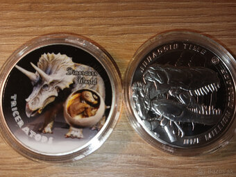 postriebrene pamätne mince DINOSARY 2 - 2