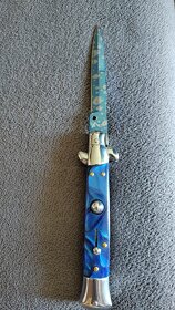 Stiletta/stilleto nôž modrý - 2