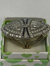 Prsteň s diamantmi a zafírmi z obdobia Art-Deco - 2