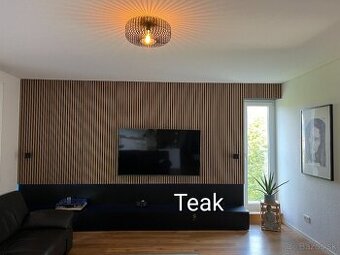 5ks posledné akustické panely TEAK lamely, obklad, platne - 2