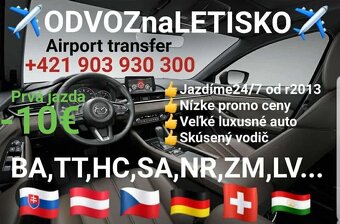 Letiskový transfer, osobná preprava, odvoz na letisko. - 2