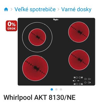 Sklokeramicka doska Whirlpool AKT 8130 - 2