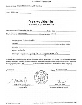 Angličtina, nemčina osobne v TT alebo online, aj na faktúru. - 2