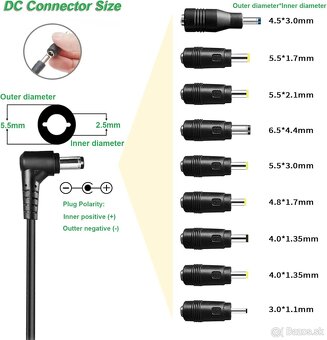 Univerzálny napájací adaptér 19V 65W - vhodný pre notebooky - 2