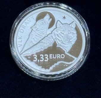 Najnovšie strieborne zberateľské euro mince 3,33 €. - 2