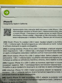 Nerozbalený iPhone 15 - 128 GB - Urgent predaj - 2