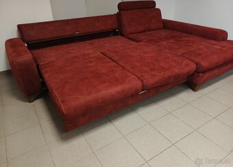Rozkladacia rohová sedacia súprava s tabletom - ako NOVÁ - 2