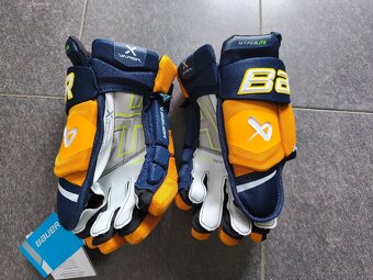 Rukavice BAUER Hyperlite 13" navy modré/žlté - 2