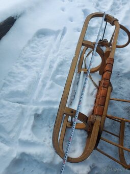 Sanky s operadlom cca 120cm - 2