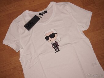 Karl Lagerfeld dámske biele tričko - 2
