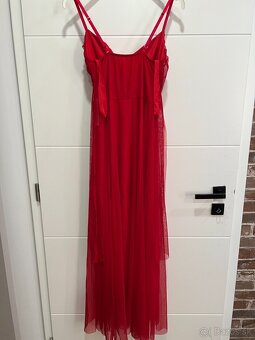 Spoločenské šaty – červené & čierne (prispôsobivé postave) - 2