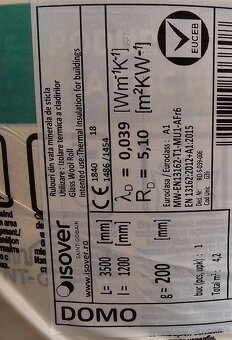 Isover DOMO λ 0,039  200mm - 2