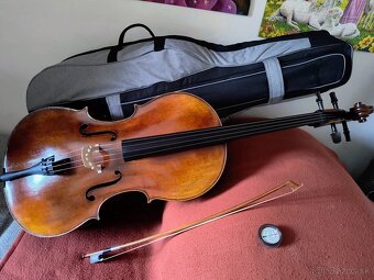 Violončelo (4/4, masív, eben, príslušenstvo) - 2